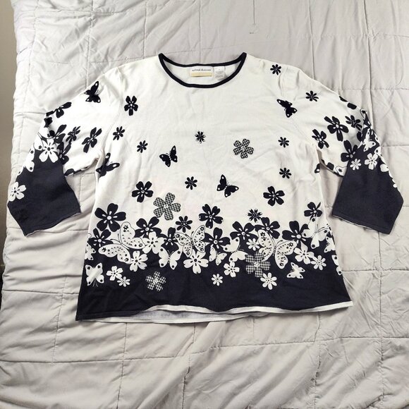 Alfred Dunner Floral Blouse Women’s 1X (XL) Short Sleeve RN19232 - Picture 1 of 12